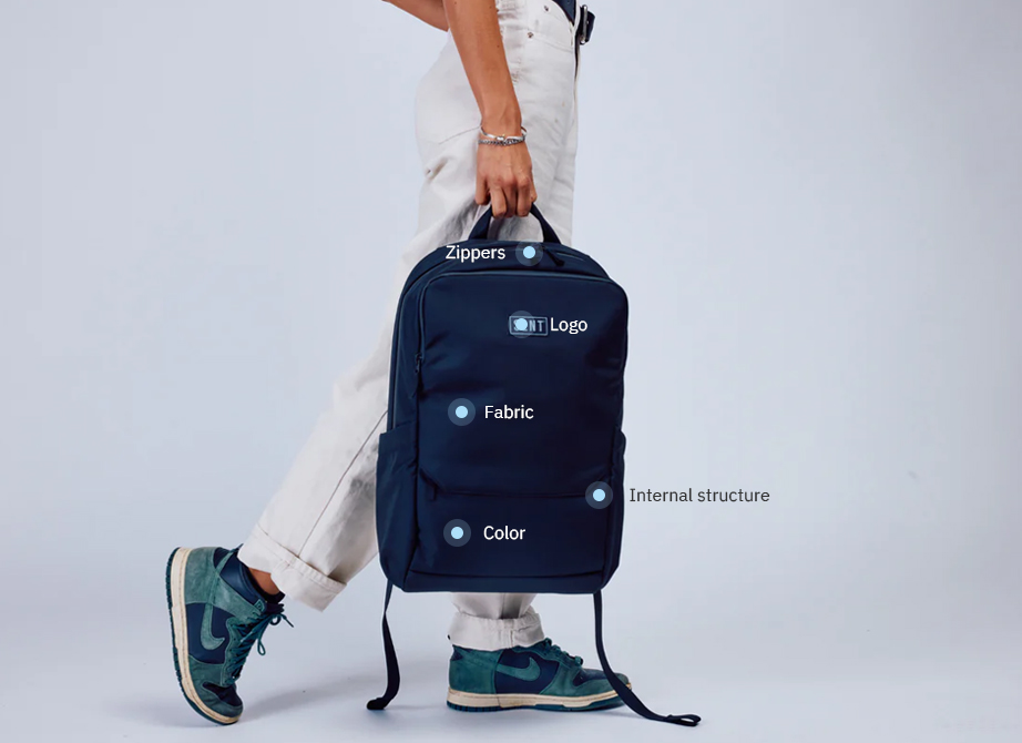 MOCHILA COM PEÇAS PERSONALIZÁVEIS