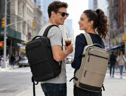 Mochila ergonômica redesenhada: 30% menos tensão nos ombros.