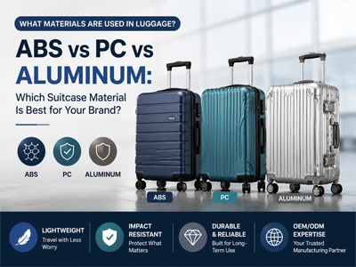Quais materiais são usados ​​em malas? ABS vs PC vs Alumínio: Qual o melhor material para malas da sua marca?